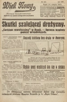 Wiek Nowy : popularny dziennik ilustrowany. 1923, nr 6651