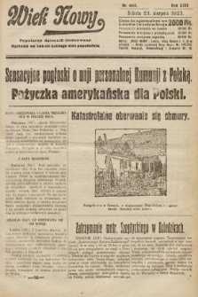 Wiek Nowy : popularny dziennik ilustrowany. 1923, nr 6652