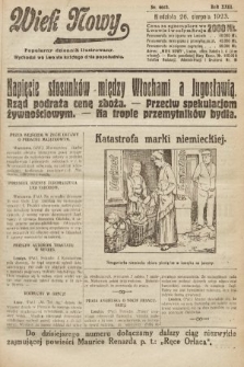 Wiek Nowy : popularny dziennik ilustrowany. 1923, nr 6653