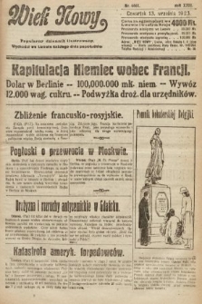 Wiek Nowy : popularny dziennik ilustrowany. 1923, nr 6667