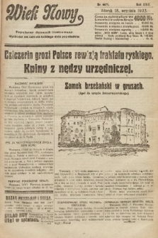 Wiek Nowy : popularny dziennik ilustrowany. 1923, nr 6671