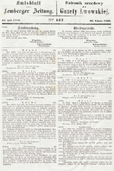 Amtsblatt zur Lemberger Zeitung = Dziennik Urzędowy do Gazety Lwowskiej. 1866, nr 157