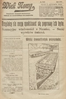 Wiek Nowy : popularny dziennik ilustrowany. 1923, nr 6682