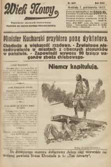 Wiek Nowy : popularny dziennik ilustrowany. 1923, nr 6687