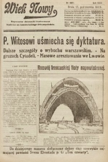 Wiek Nowy : popularny dziennik ilustrowany. 1923, nr 6695