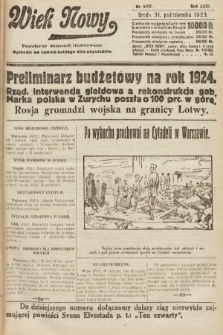 Wiek Nowy : popularny dziennik ilustrowany. 1923, nr 6707