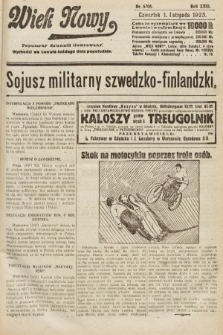 Wiek Nowy : popularny dziennik ilustrowany. 1923, nr 6708