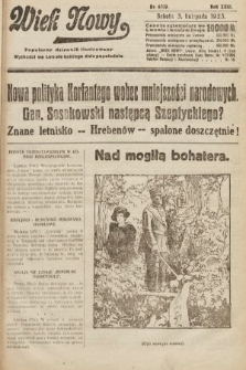 Wiek Nowy : popularny dziennik ilustrowany. 1923, nr 6709