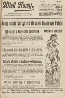 Wiek Nowy : popularny dziennik ilustrowany. 1923, nr 6710