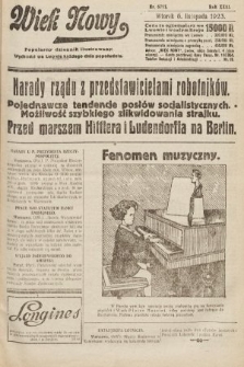 Wiek Nowy : popularny dziennik ilustrowany. 1923, nr 6711