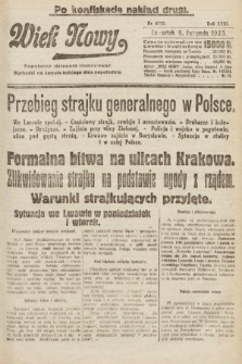 Wiek Nowy : popularny dziennik ilustrowany. 1923, nr 6712