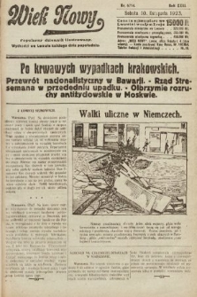 Wiek Nowy : popularny dziennik ilustrowany. 1923, nr 6714