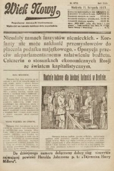 Wiek Nowy : popularny dziennik ilustrowany. 1923, nr 6715