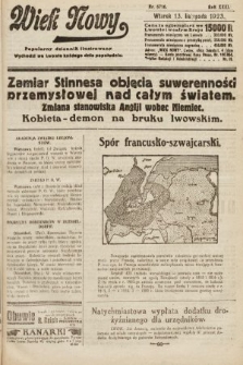 Wiek Nowy : popularny dziennik ilustrowany. 1923, nr 6716