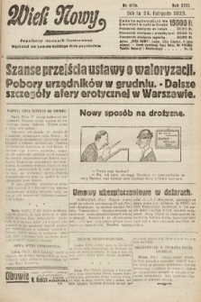 Wiek Nowy : popularny dziennik ilustrowany. 1923, nr 6726