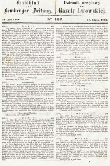 Amtsblatt zur Lemberger Zeitung = Dziennik Urzędowy do Gazety Lwowskiej. 1866, nr 162