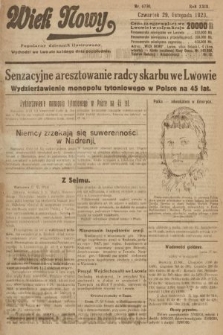 Wiek Nowy : popularny dziennik ilustrowany. 1923, nr 6730