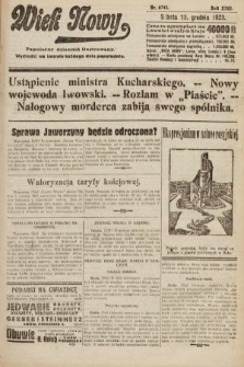 Wiek Nowy : popularny dziennik ilustrowany. 1923, nr 6743