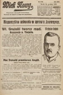 Wiek Nowy : popularny dziennik ilustrowany. 1923, nr 6746