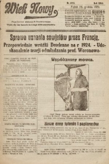 Wiek Nowy : popularny dziennik ilustrowany. 1923, nr 6752