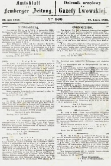 Amtsblatt zur Lemberger Zeitung = Dziennik Urzędowy do Gazety Lwowskiej. 1866, nr 166