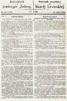 Amtsblatt zur Lemberger Zeitung = Dziennik Urzędowy do Gazety Lwowskiej. 1866, nr 170