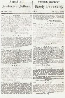 Amtsblatt zur Lemberger Zeitung = Dziennik Urzędowy do Gazety Lwowskiej. 1866, nr 171