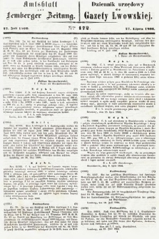 Amtsblatt zur Lemberger Zeitung = Dziennik Urzędowy do Gazety Lwowskiej. 1866, nr 172