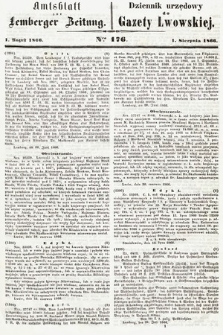 Amtsblatt zur Lemberger Zeitung = Dziennik Urzędowy do Gazety Lwowskiej. 1866, nr 176