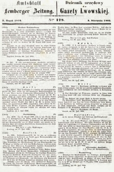 Amtsblatt zur Lemberger Zeitung = Dziennik Urzędowy do Gazety Lwowskiej. 1866, nr 178