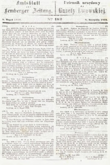 Amtsblatt zur Lemberger Zeitung = Dziennik Urzędowy do Gazety Lwowskiej. 1866, nr 182