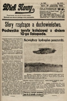 Wiek Nowy : popularny dziennik ilustrowany. 1926, nr 7607