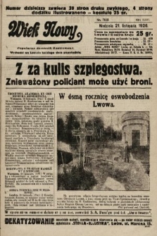 Wiek Nowy : popularny dziennik ilustrowany. 1926, nr 7625