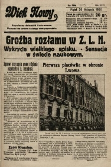 Wiek Nowy : popularny dziennik ilustrowany. 1926, nr 7629