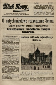 Wiek Nowy : popularny dziennik ilustrowany. 1926, nr 7630