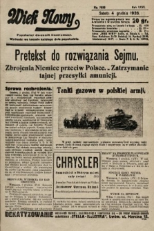 Wiek Nowy : popularny dziennik ilustrowany. 1926, nr 7636