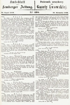 Amtsblatt zur Lemberger Zeitung = Dziennik Urzędowy do Gazety Lwowskiej. 1866, nr 198