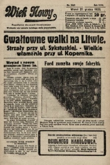 Wiek Nowy : popularny dziennik ilustrowany. 1926, nr 7649