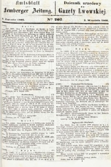 Amtsblatt zur Lemberger Zeitung = Dziennik Urzędowy do Gazety Lwowskiej. 1866, nr 203