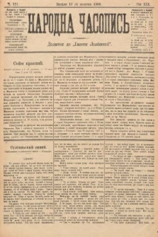 Народна Часопись : додаток до Ґазети Львівскої. 1909, nr 221
