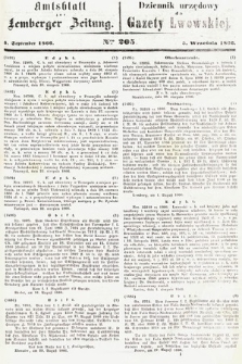 Amtsblatt zur Lemberger Zeitung = Dziennik Urzędowy do Gazety Lwowskiej. 1866, nr 205