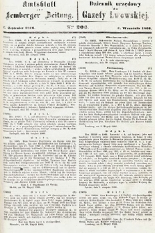 Amtsblatt zur Lemberger Zeitung = Dziennik Urzędowy do Gazety Lwowskiej. 1866, nr 206