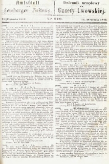 Amtsblatt zur Lemberger Zeitung = Dziennik Urzędowy do Gazety Lwowskiej. 1866, nr 210