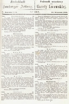 Amtsblatt zur Lemberger Zeitung = Dziennik Urzędowy do Gazety Lwowskiej. 1866, nr 217