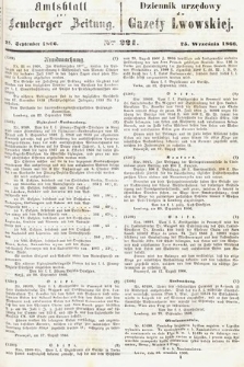 Amtsblatt zur Lemberger Zeitung = Dziennik Urzędowy do Gazety Lwowskiej. 1866, nr 221