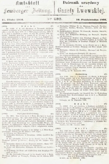 Amtsblatt zur Lemberger Zeitung = Dziennik Urzędowy do Gazety Lwowskiej. 1866, nr 233