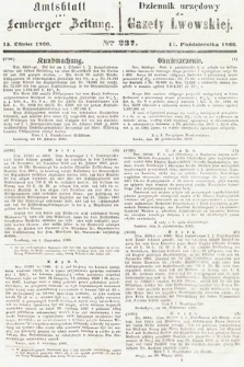Amtsblatt zur Lemberger Zeitung = Dziennik Urzędowy do Gazety Lwowskiej. 1866, nr 237