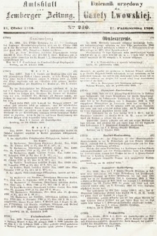 Amtsblatt zur Lemberger Zeitung = Dziennik Urzędowy do Gazety Lwowskiej. 1866, nr 240