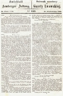 Amtsblatt zur Lemberger Zeitung = Dziennik Urzędowy do Gazety Lwowskiej. 1866, nr 242