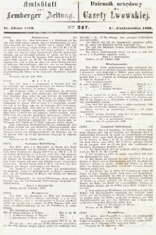 Amtsblatt zur Lemberger Zeitung = Dziennik Urzędowy do Gazety Lwowskiej. 1866, nr 247